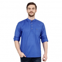 Mens U. Blue Short Kurta